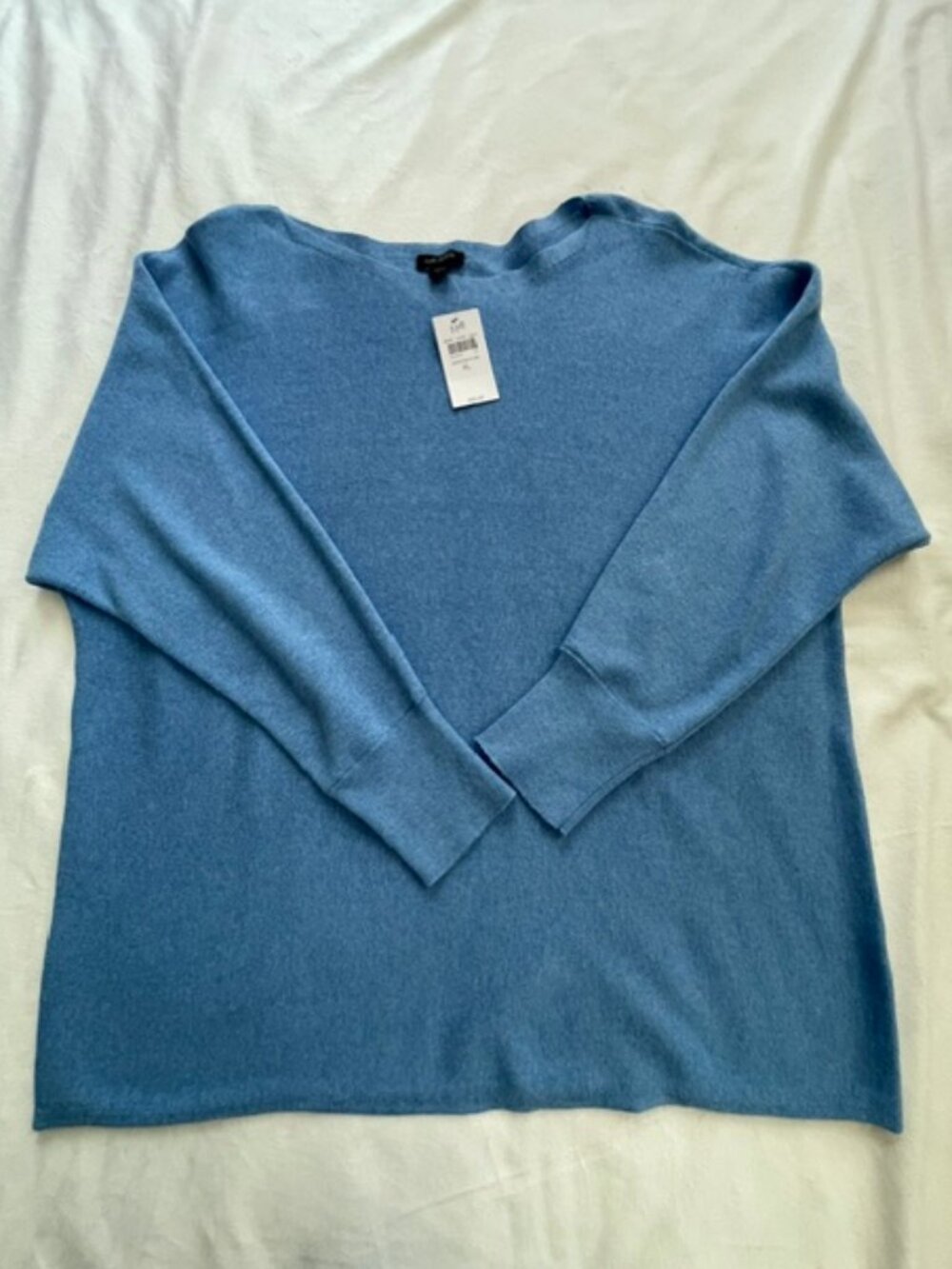 NWT J. Jill Women's Wearever Breeze Heather Sweater, Blue, Size XL